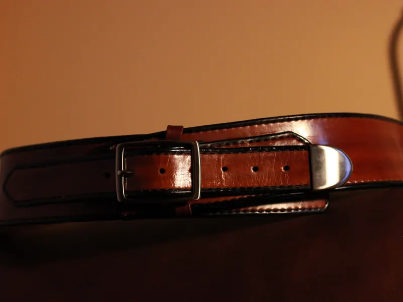 Handcrafted leather belt and buckle